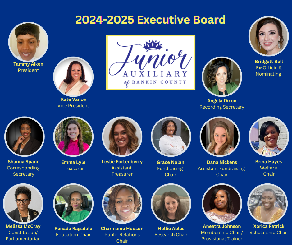 20242025 Executive Board Junior Auxiliary of Rankin County